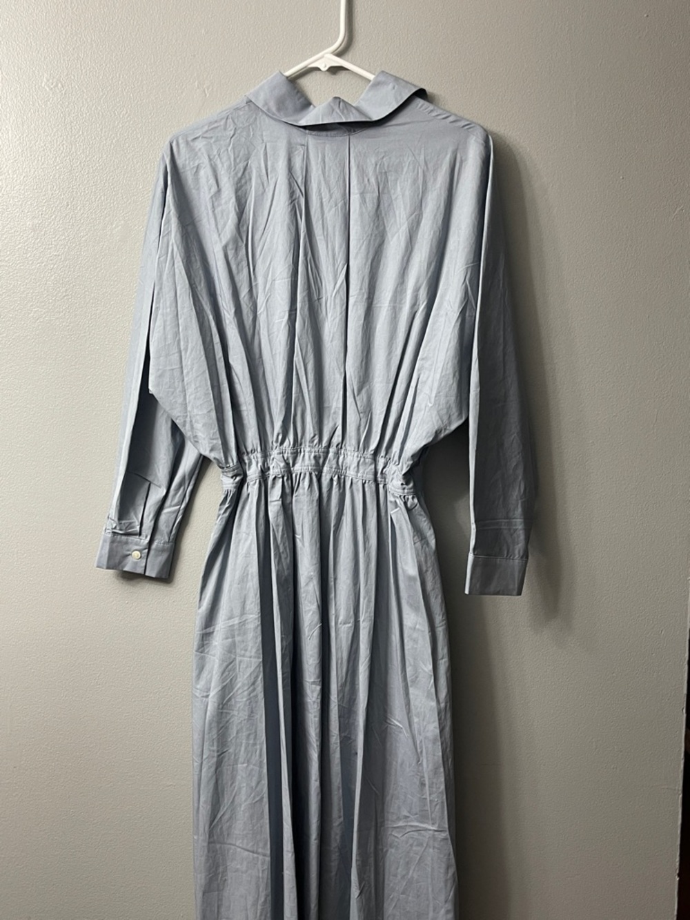 Harshman Crowninshield 100% Cotton Shirt Dress In Steel Blue Size small Reemoly - Picture 6 of 7